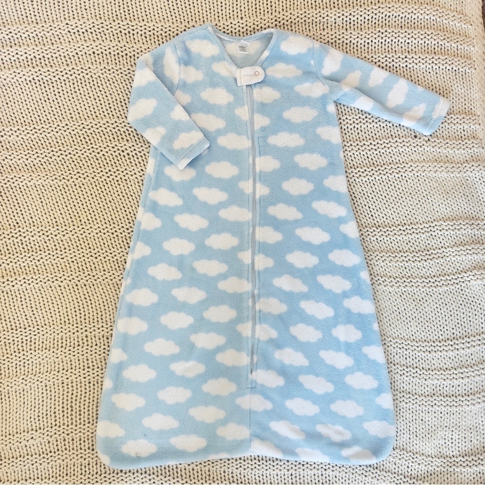 Hudson Baby Unisex Cloud Print Plush Sleeping Bag, Sack, Blanket 18-24 Months